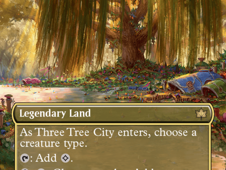 Three Tree City (Borderless) (0337) [Bloomburrow] on Sale