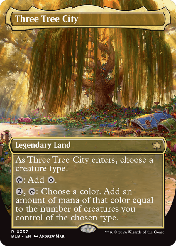 Three Tree City (Borderless) (0337) [Bloomburrow] on Sale