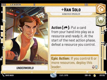 Han Solo - Audacious Smuggler (017 252) [Spark of Rebellion] For Discount