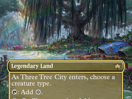 Three Tree City (Borderless) (0338) [Bloomburrow] For Discount