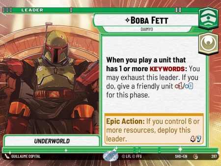 Boba Fett - Daimyo (Hyperspace) (287) [Shadows of the Galaxy] For Cheap