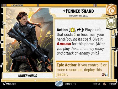 Fennec Shand - Honoring the Deal (016 262) [Shadows of the Galaxy] on Sale